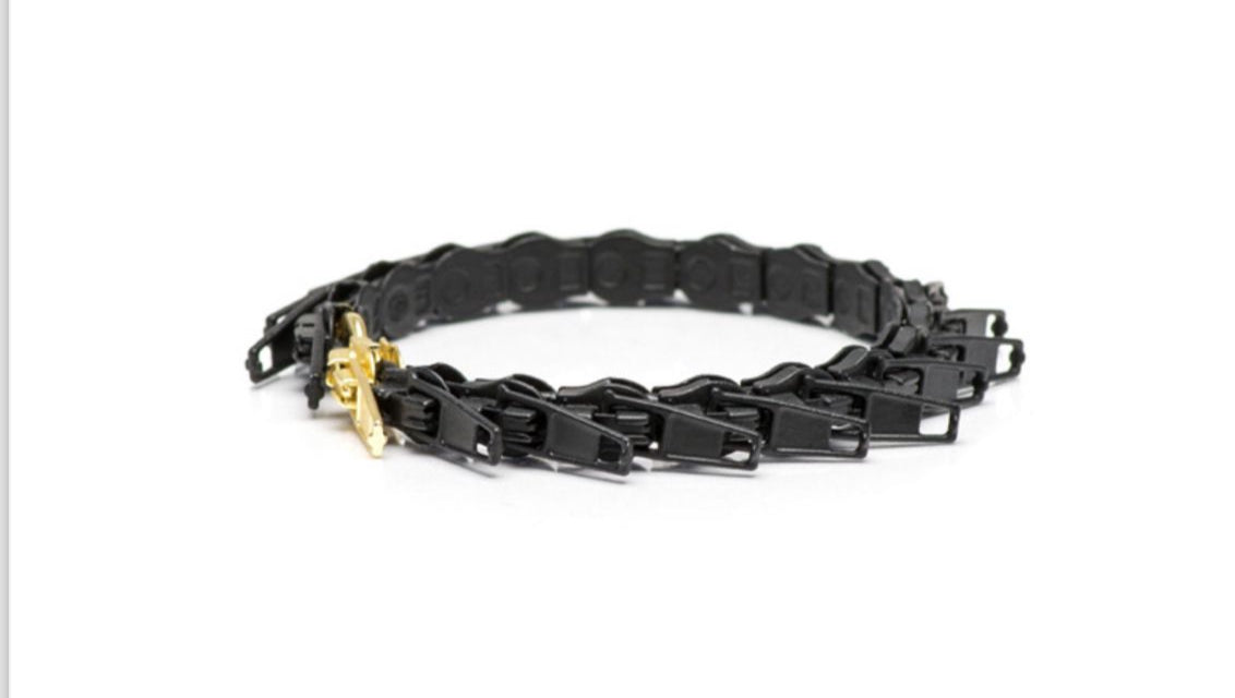 Bracciale zip nero