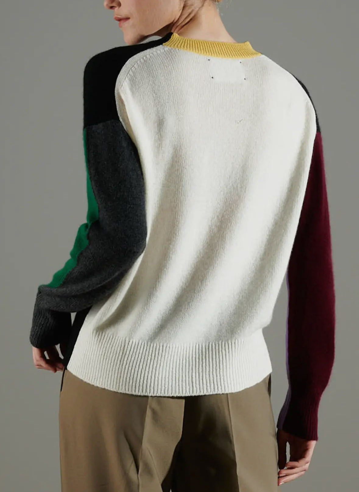 Maglione cashmere patchwork