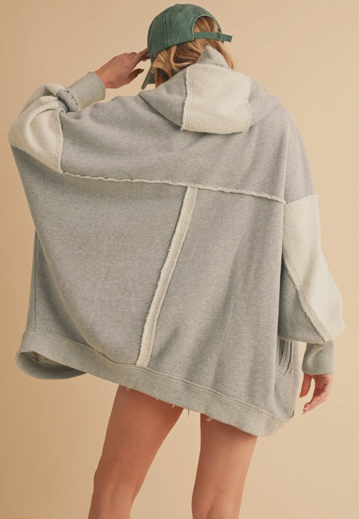 Cardigan in felpa di cotone con cappuccio ( + colori)
