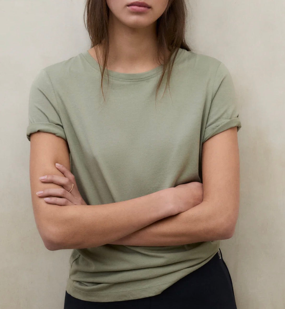 T-shirt verde in cotone/Tencel Ecoalf