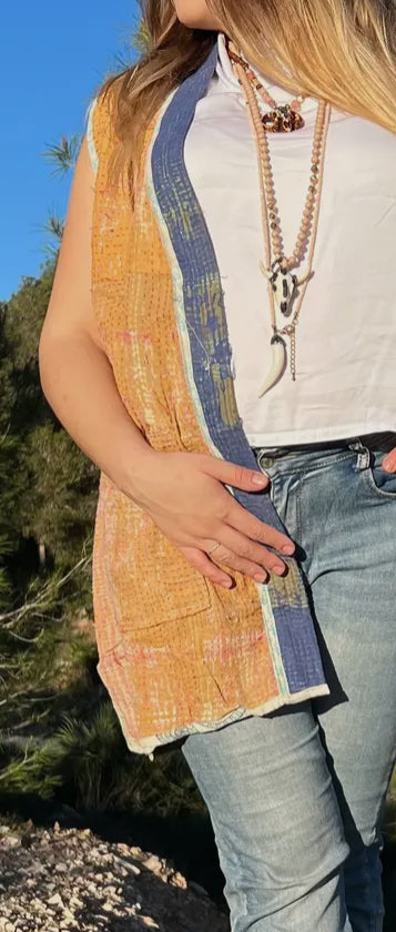 Gilet KANTHA reversibile ( + varianti)