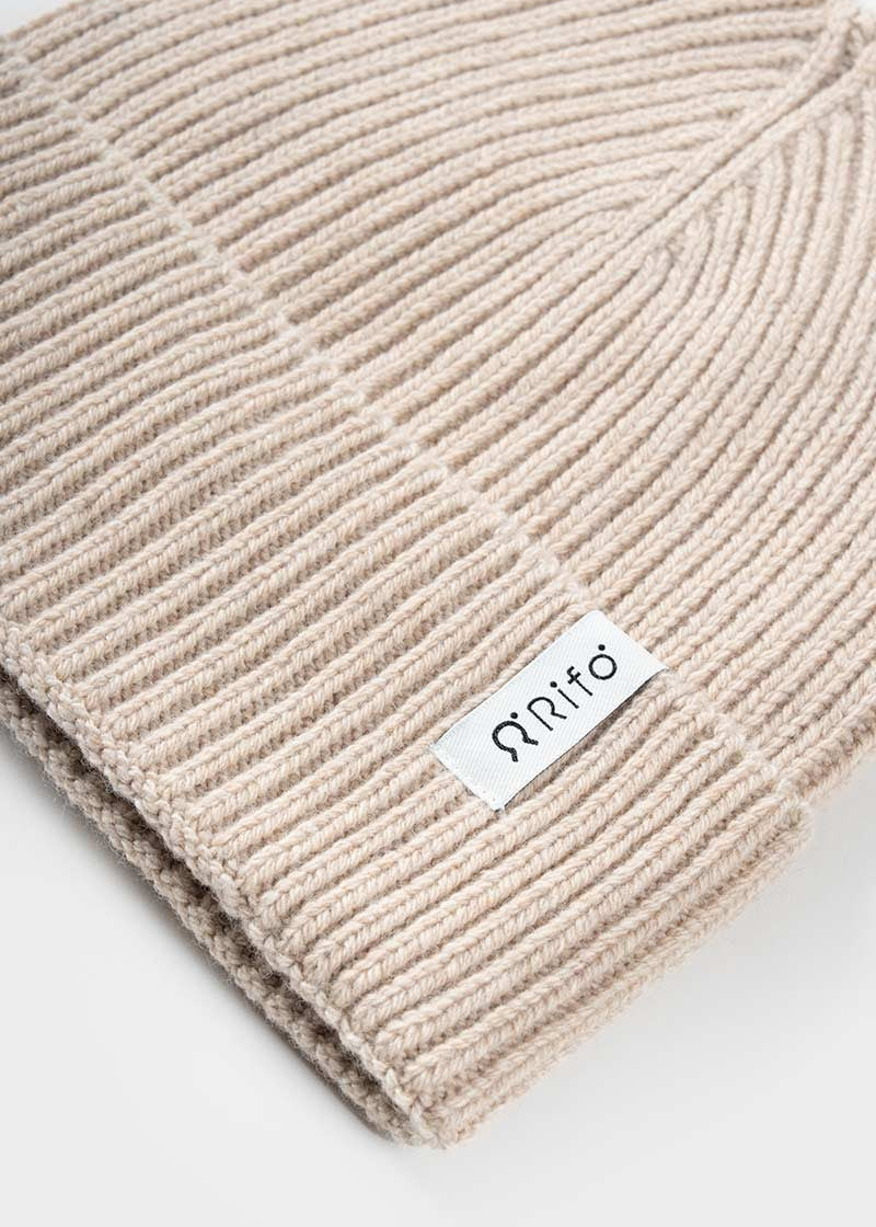 Cappello unisex in cashmere rigenerato | Beige RIFÒ