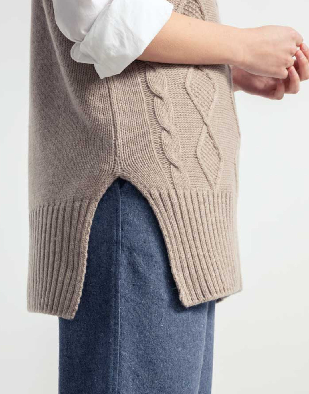 Gilet over in lana rigenerata RIFÒ ( 3 colori)