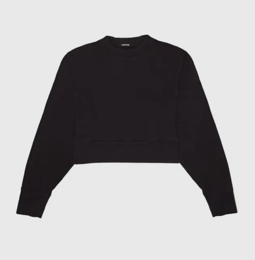 Felpa Crop girocollo