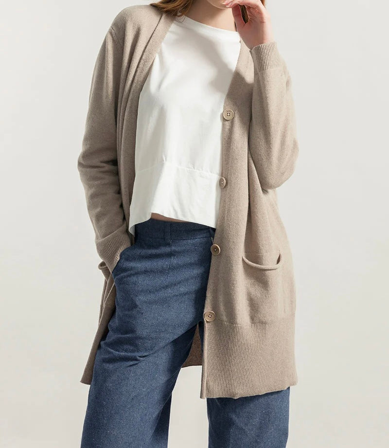 Cardigan over in Cashmere rigenerato RIFO’