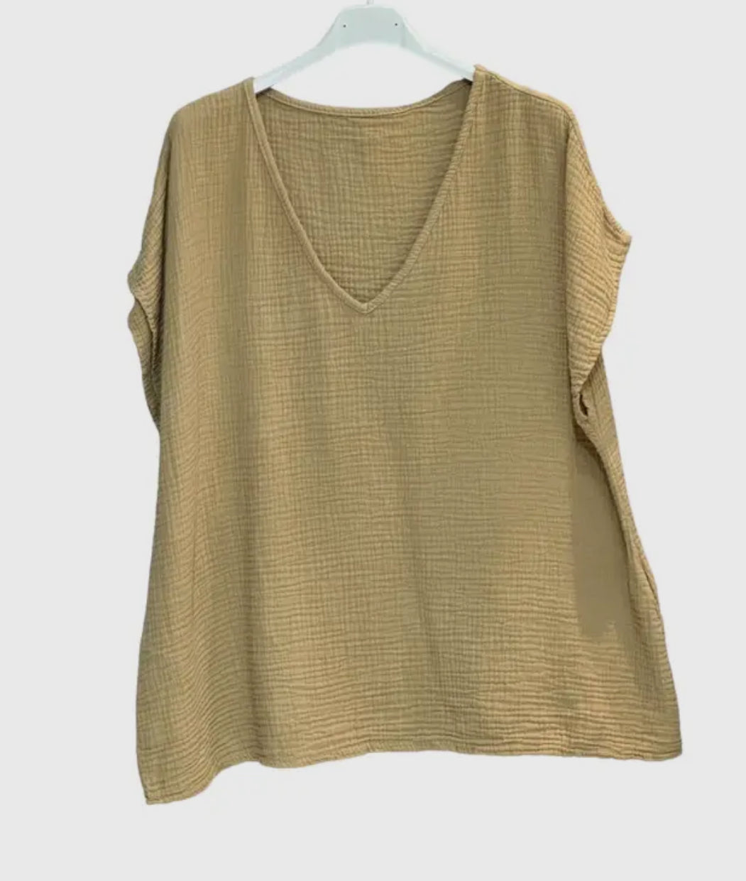 Top in garza di cotone