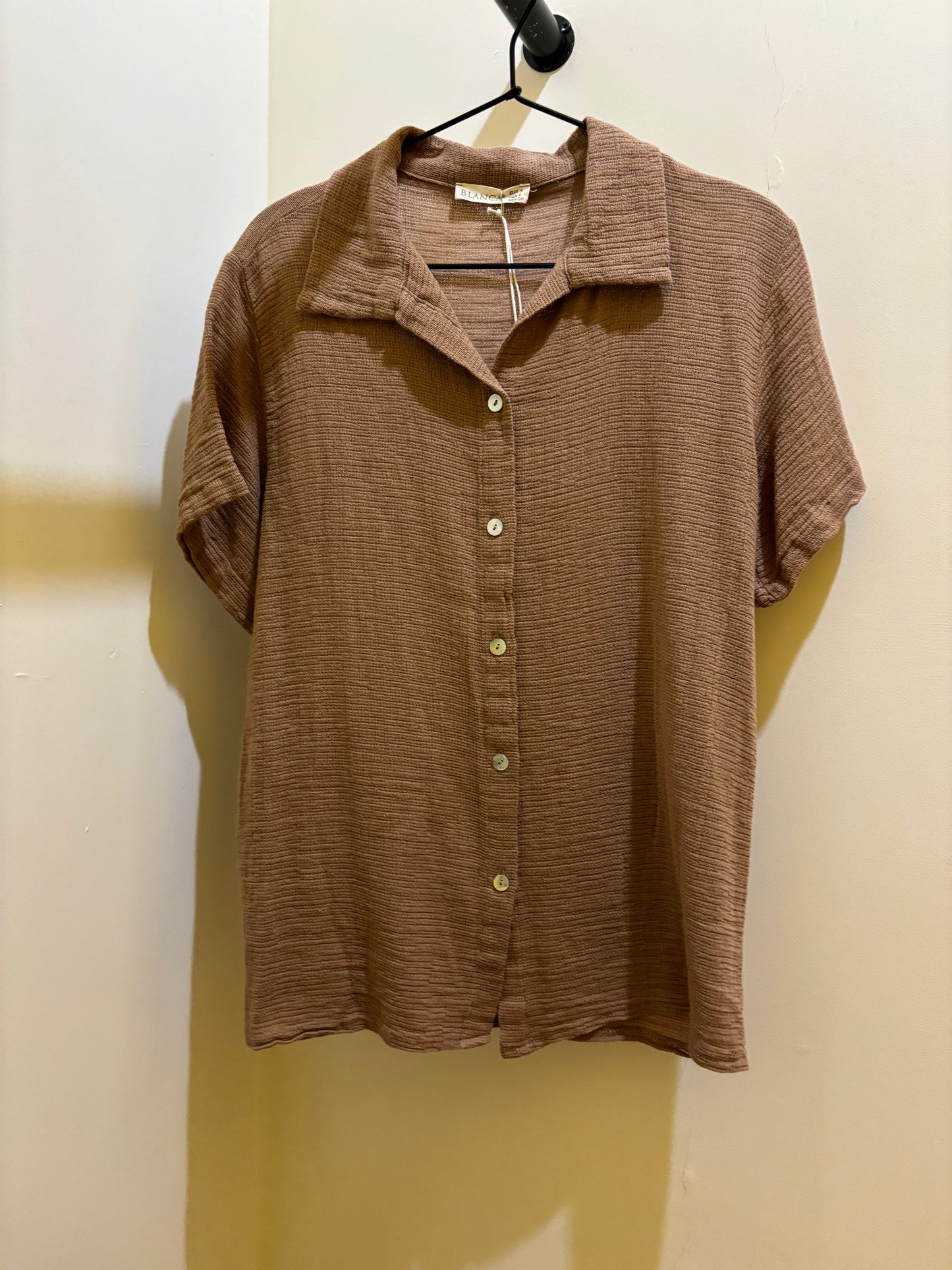Camicia maniche corte in lino
