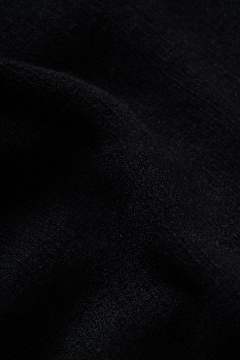 Sciarpa-cappuccio unisex in cashmere rigenerato | Nero RIFO’