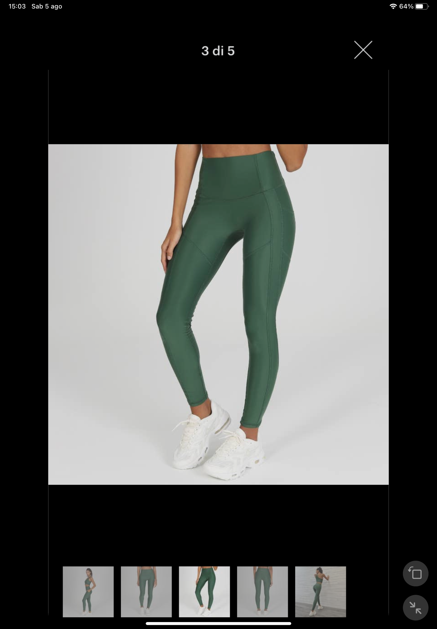 Completo KOA YOGA in econyl verde