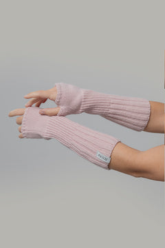 Manicotti in cashmere rigenerato Unisex | Rosa cipria RIFÒ