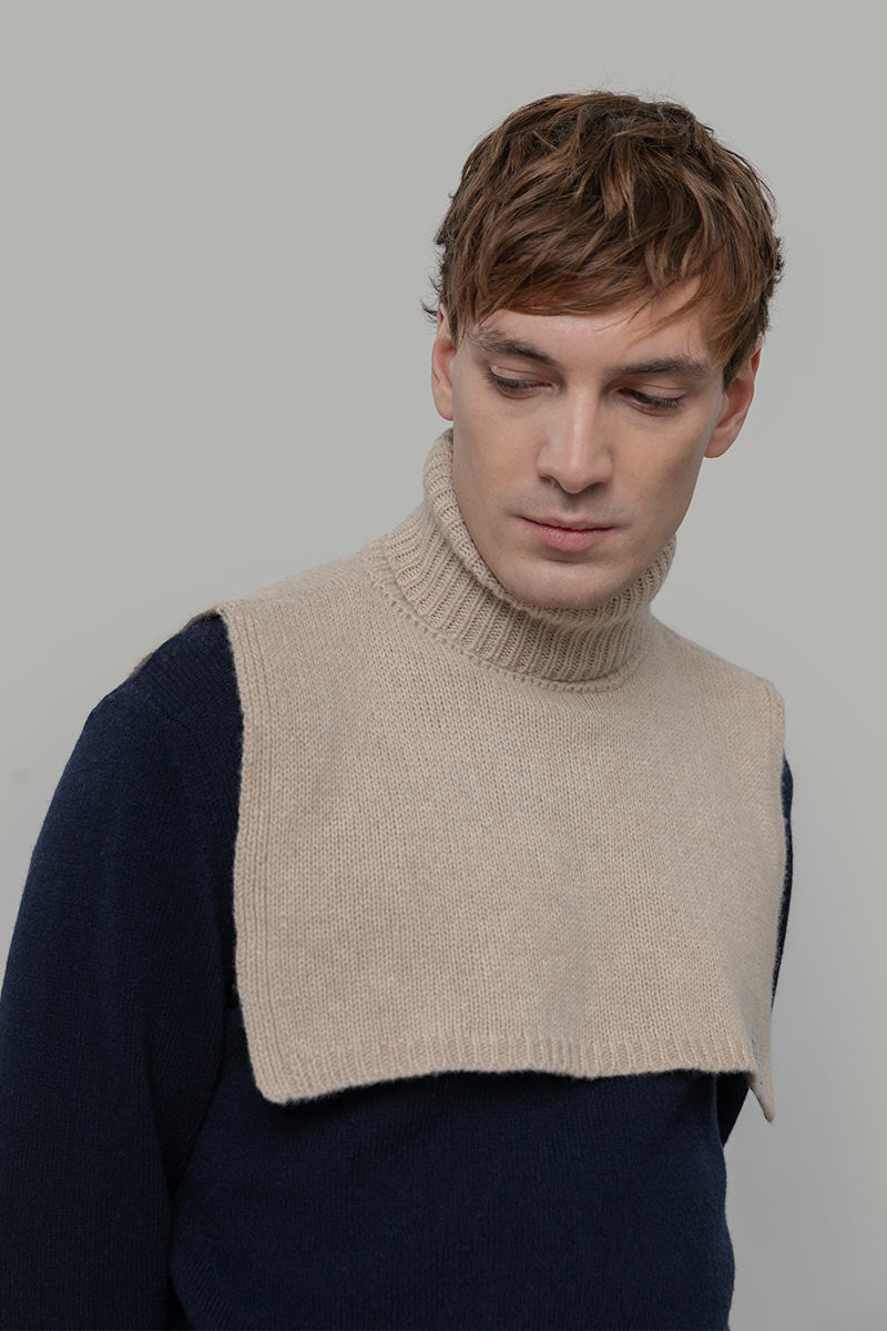 Scaldacollo unisex in cashmere rigenerato – Beige RIFÒ