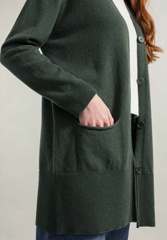 Cardigan over in Cashmere rigenerato RIFO’