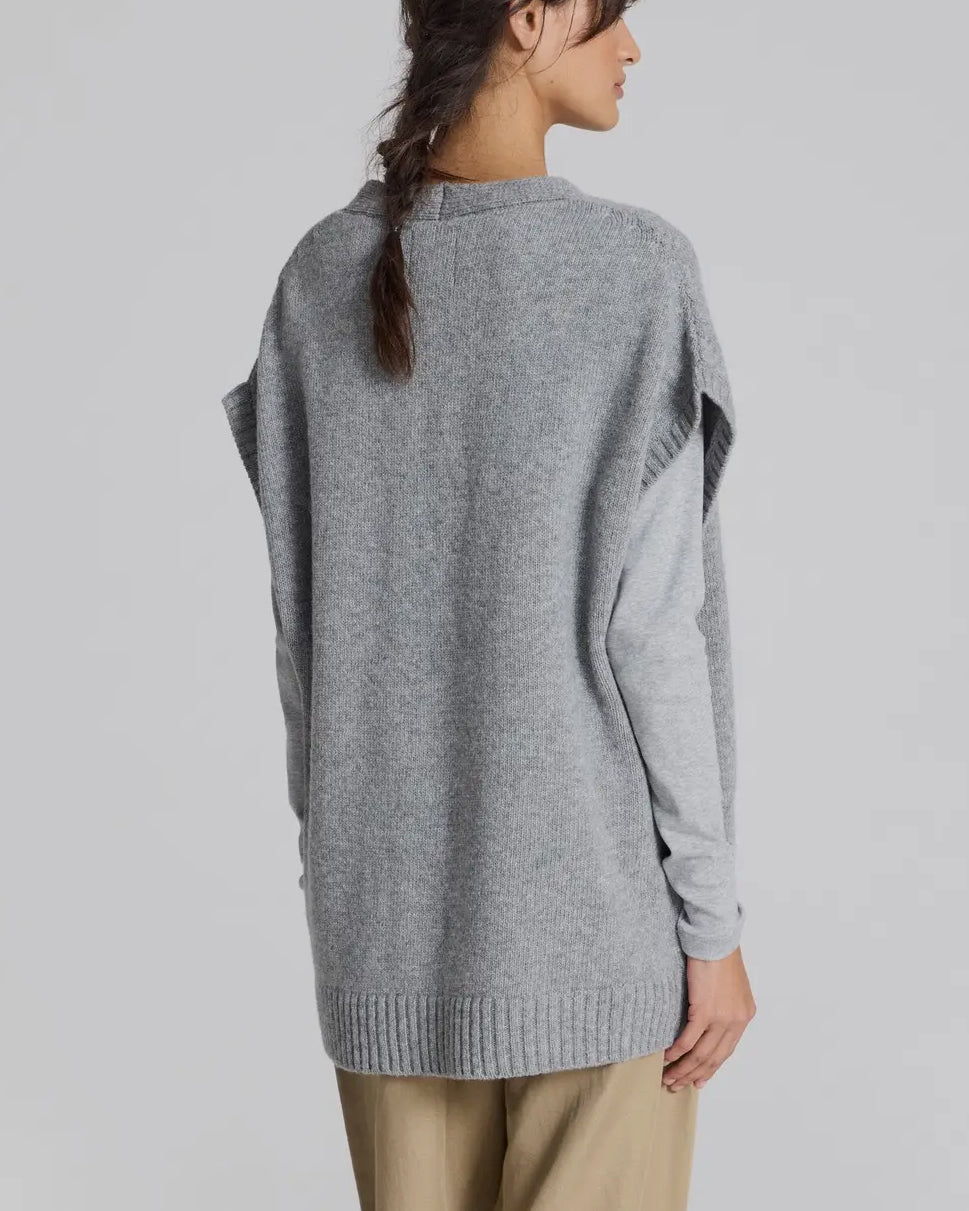 Gilet over in lana certificata