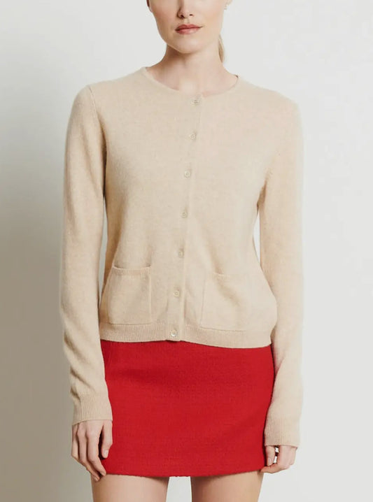 Cardigan in cashmere beige