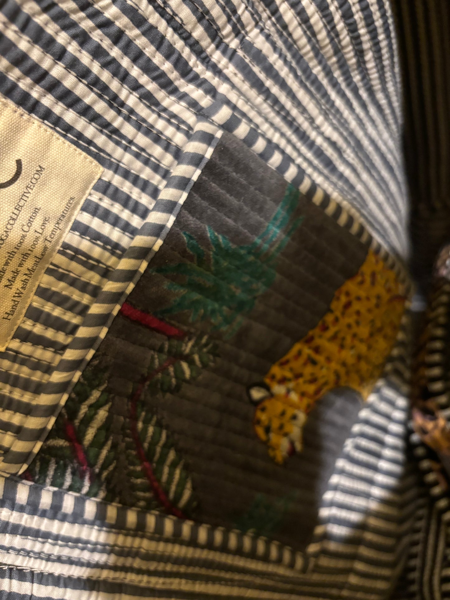 Grande borsa weekender in velluto jungle grigia