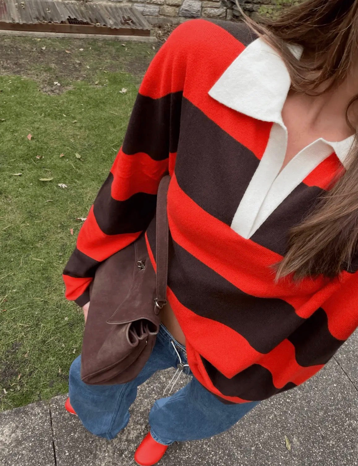 Polo over unisex in cashmere a righe