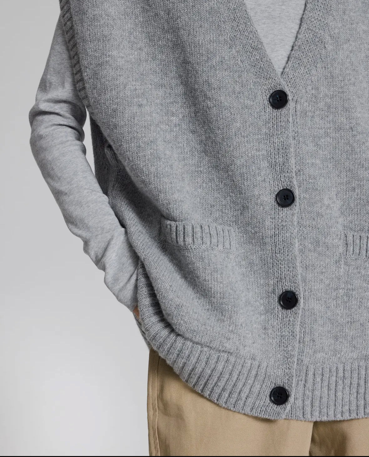 Gilet over in lana certificata