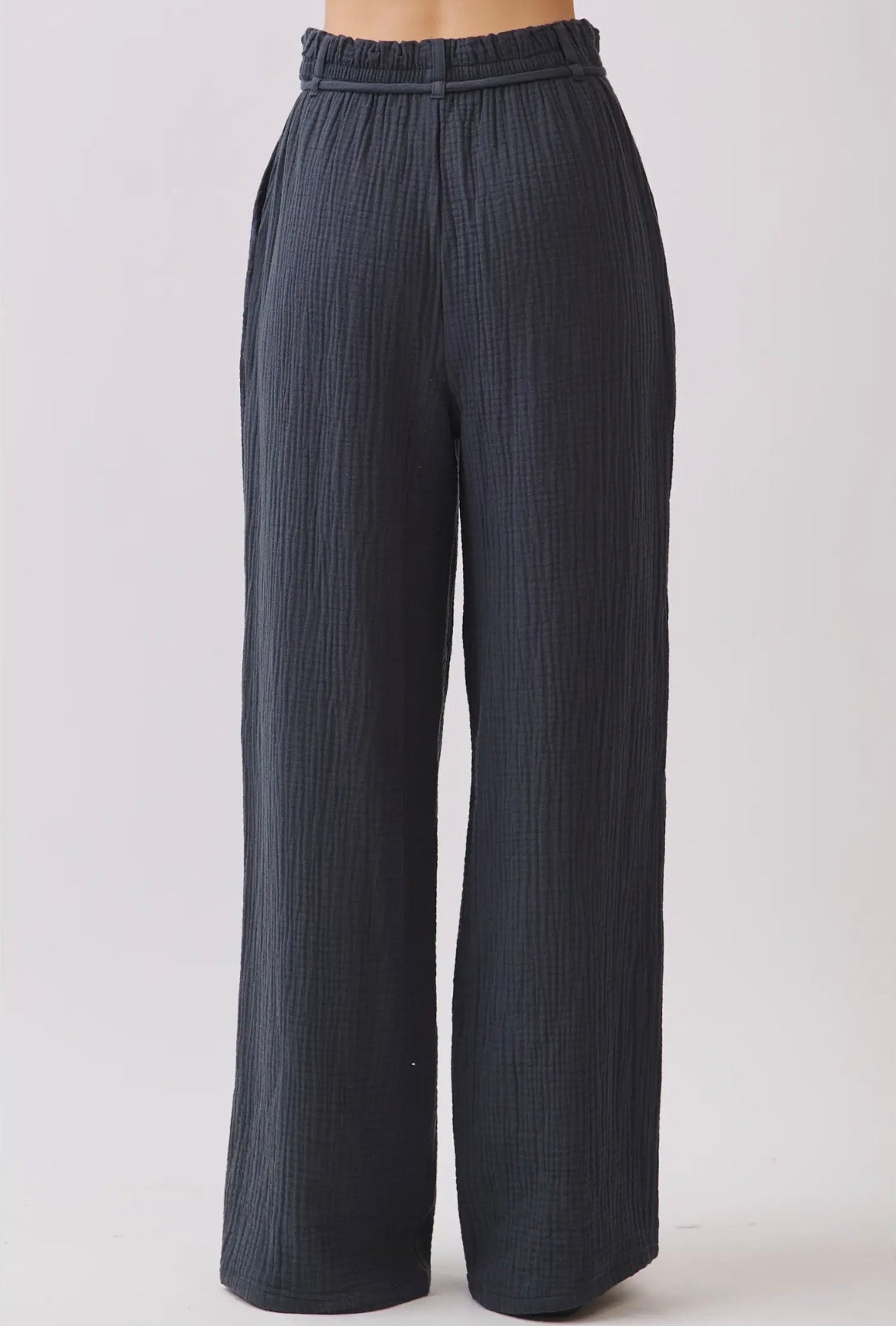 Pantaloni morbidi in cotone grafite