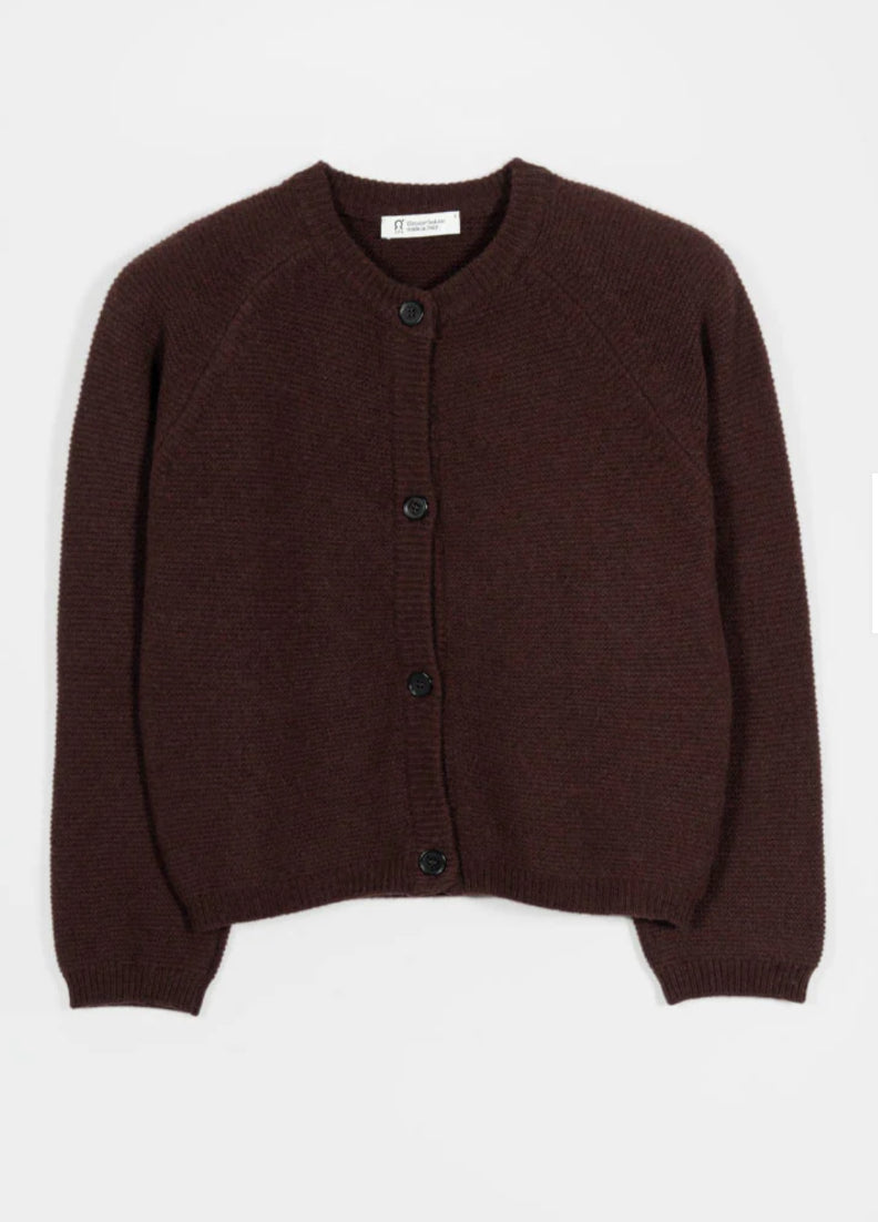 Cardigan marrone in cashmere Rifò