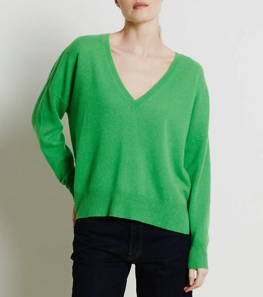 Maglione in cashmere oversize verde