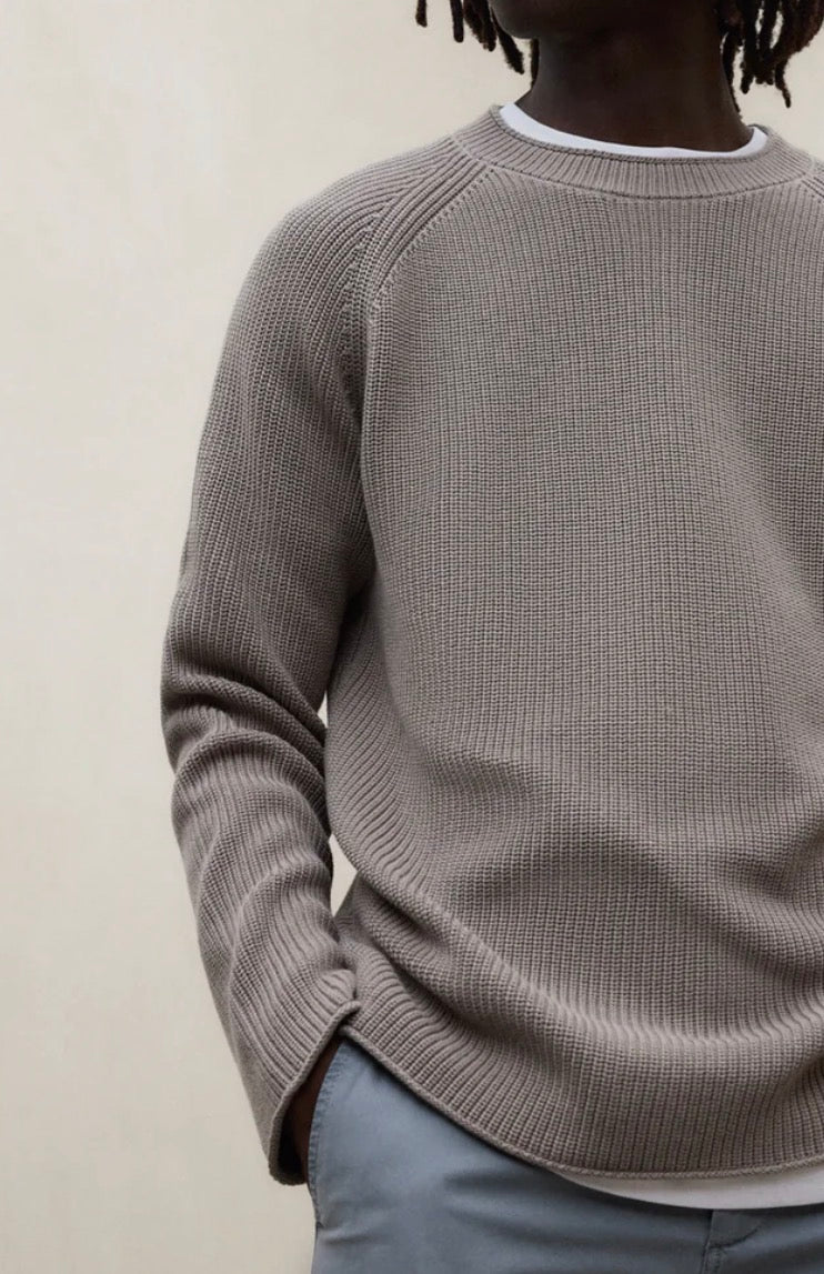 Maglione uomo in cotone kaki Ecoalf