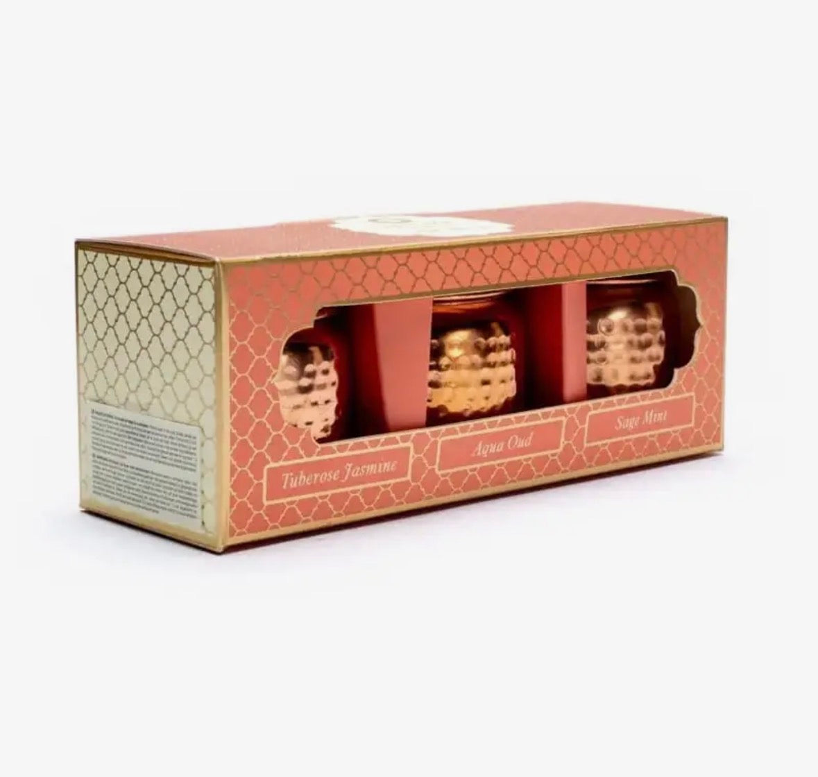 Set di 3 candele in rame 3 dosha