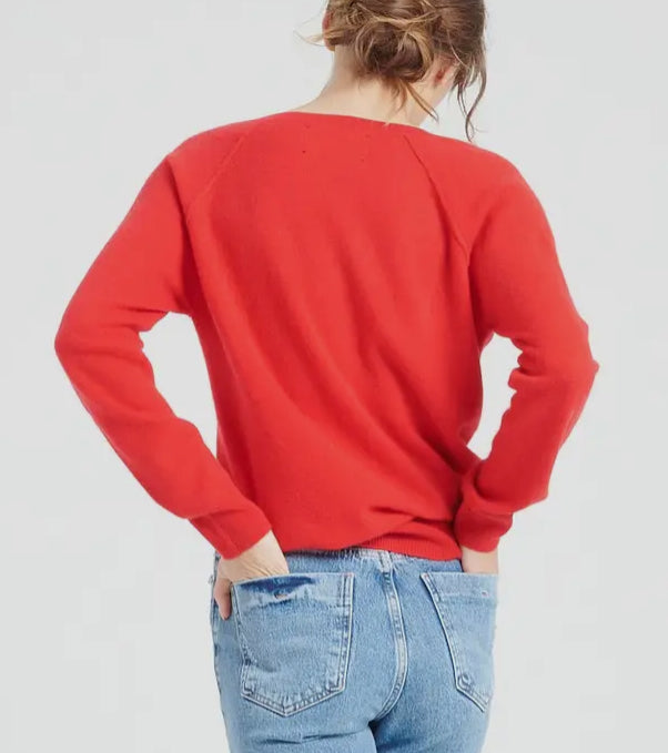 Maglione in cashmere rosso