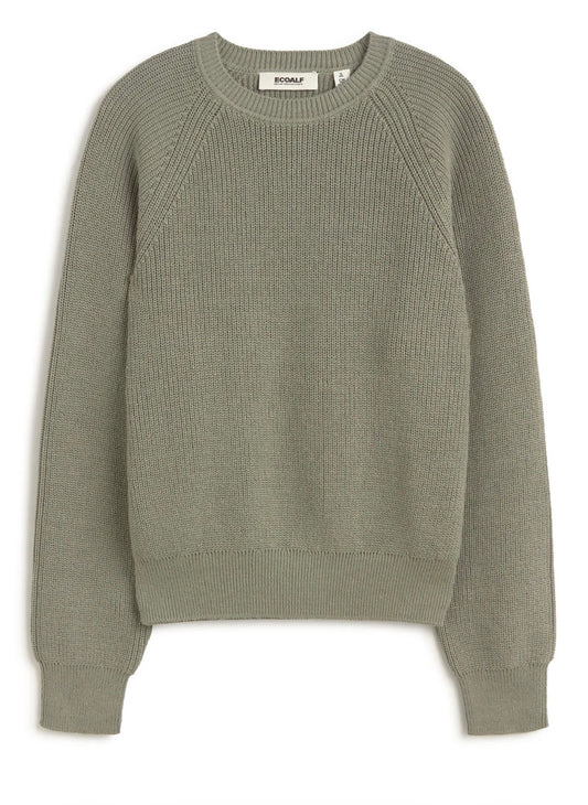 Maglione in cotone riciclato salvia Ecoalf