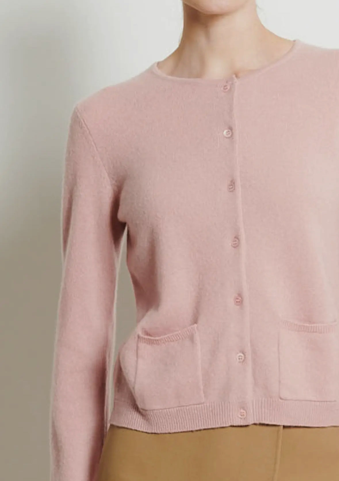Cardigan in cashmere rosa