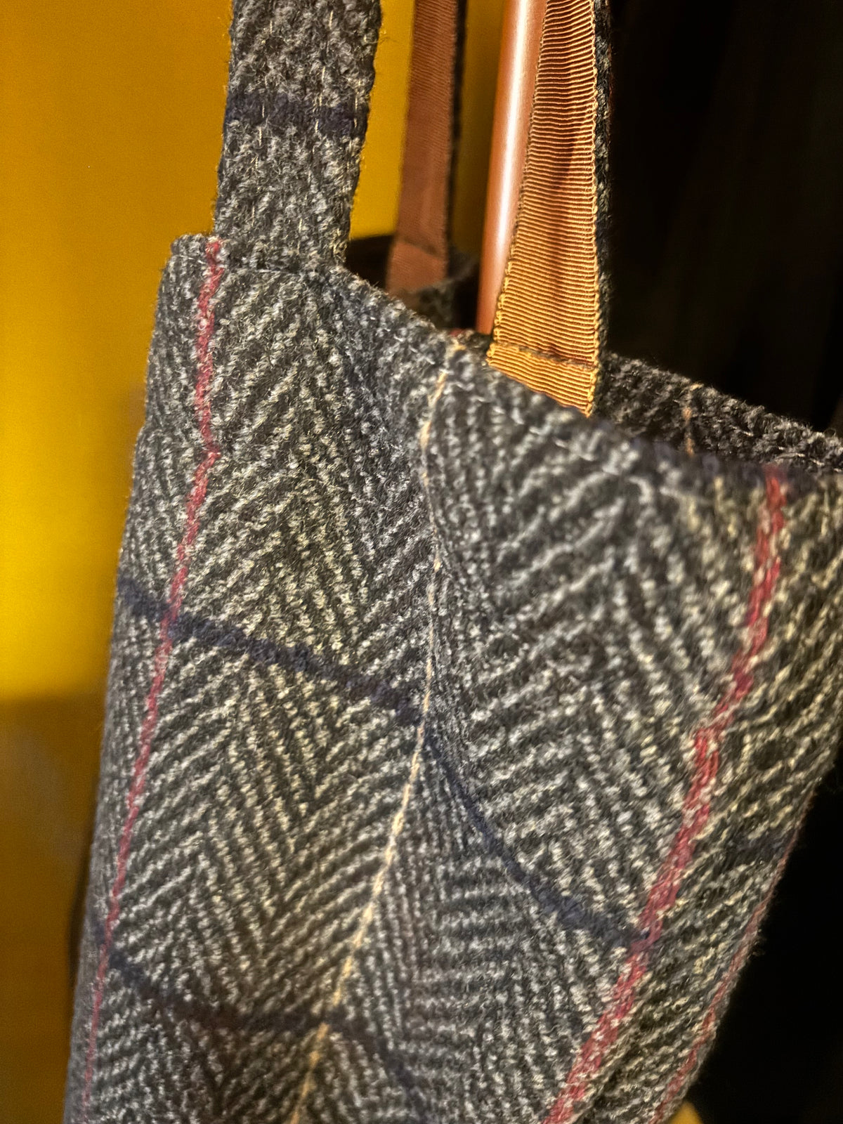 Borsa shopping in tweed grigio