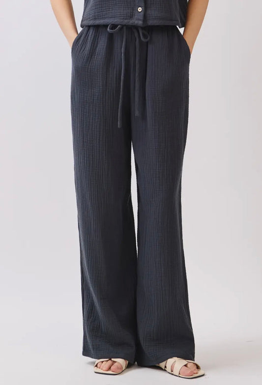Pantaloni morbidi in cotone grafite