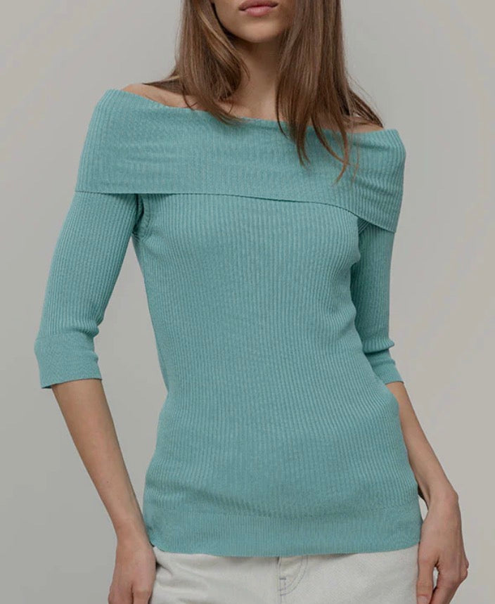Maglia in viscosa verde giada Rifò