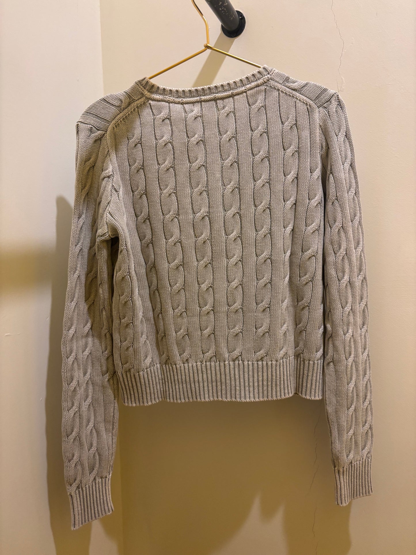 Cardigan a trecce in cotone ghiaccio