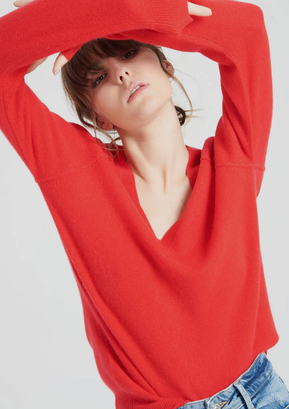 Maglione in cashmere rosso
