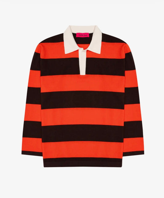 Polo over unisex in cashmere a righe