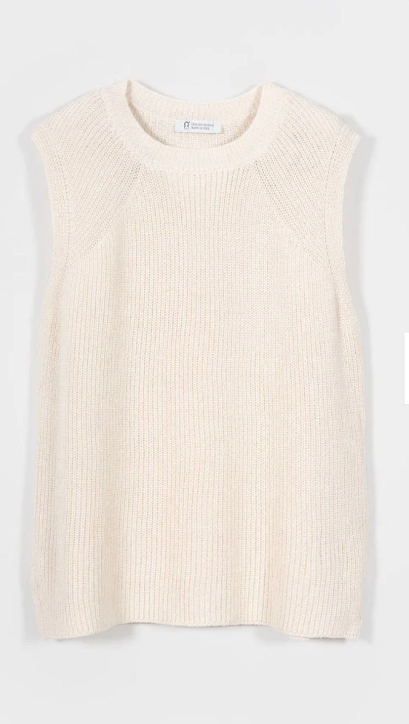 Smanicato in cotone écru Rifò
