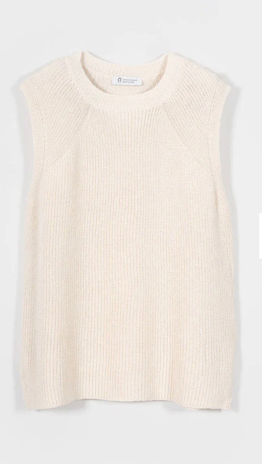 Smanicato in cotone écru Rifò