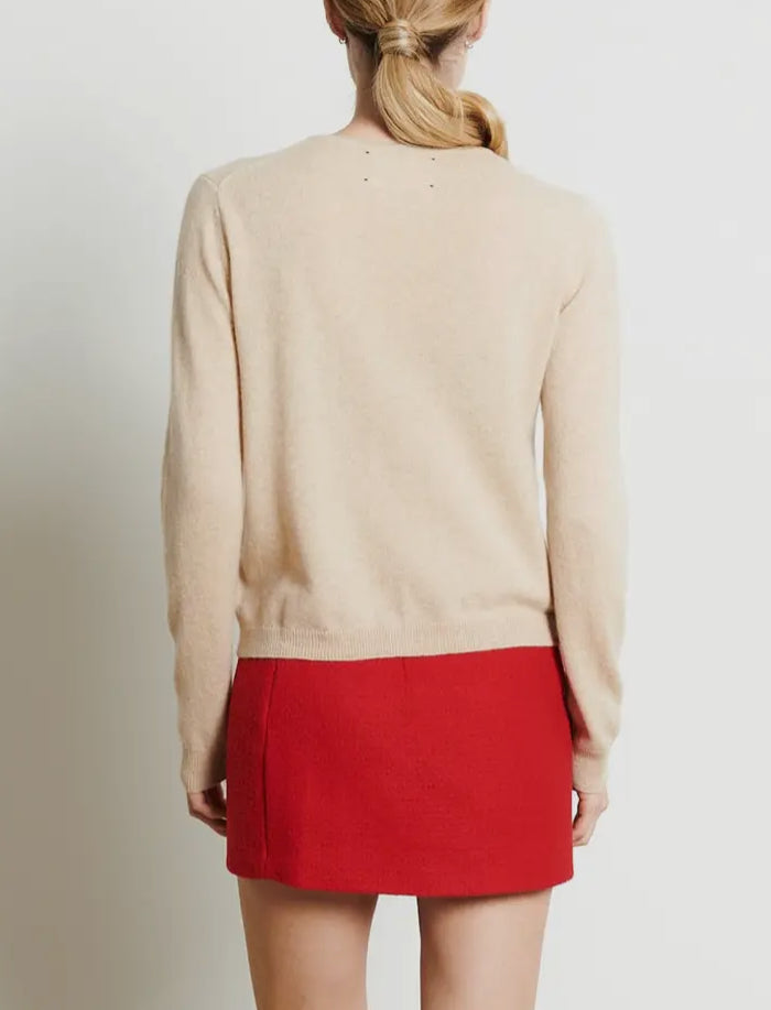 Cardigan in cashmere beige