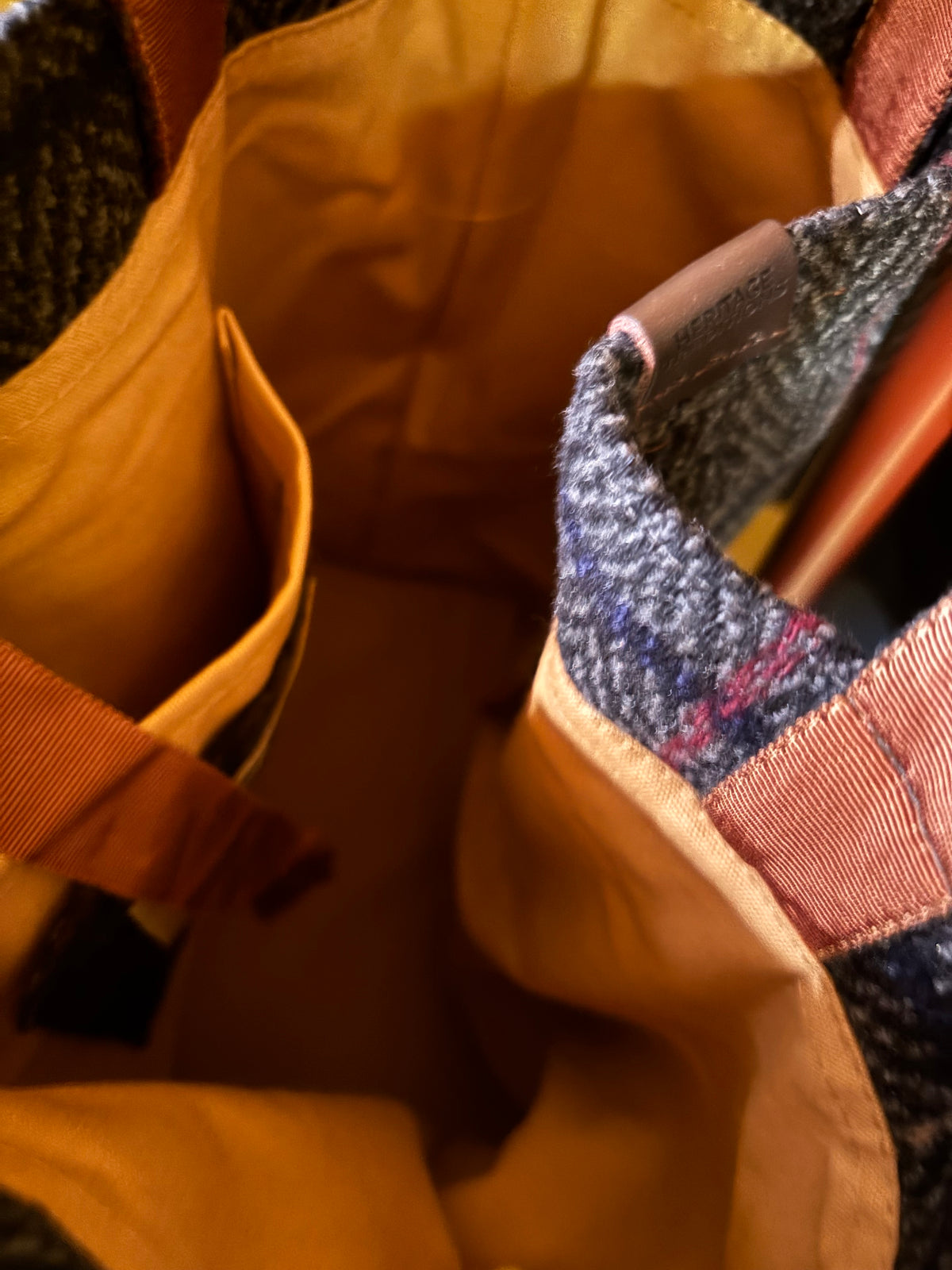 Borsa shopping in tweed grigio