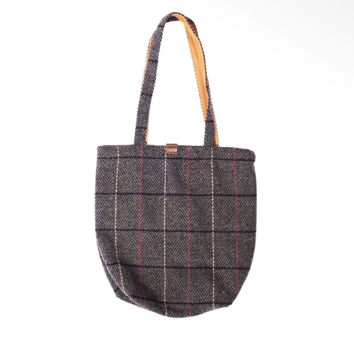 Borsa shopping in tweed grigio