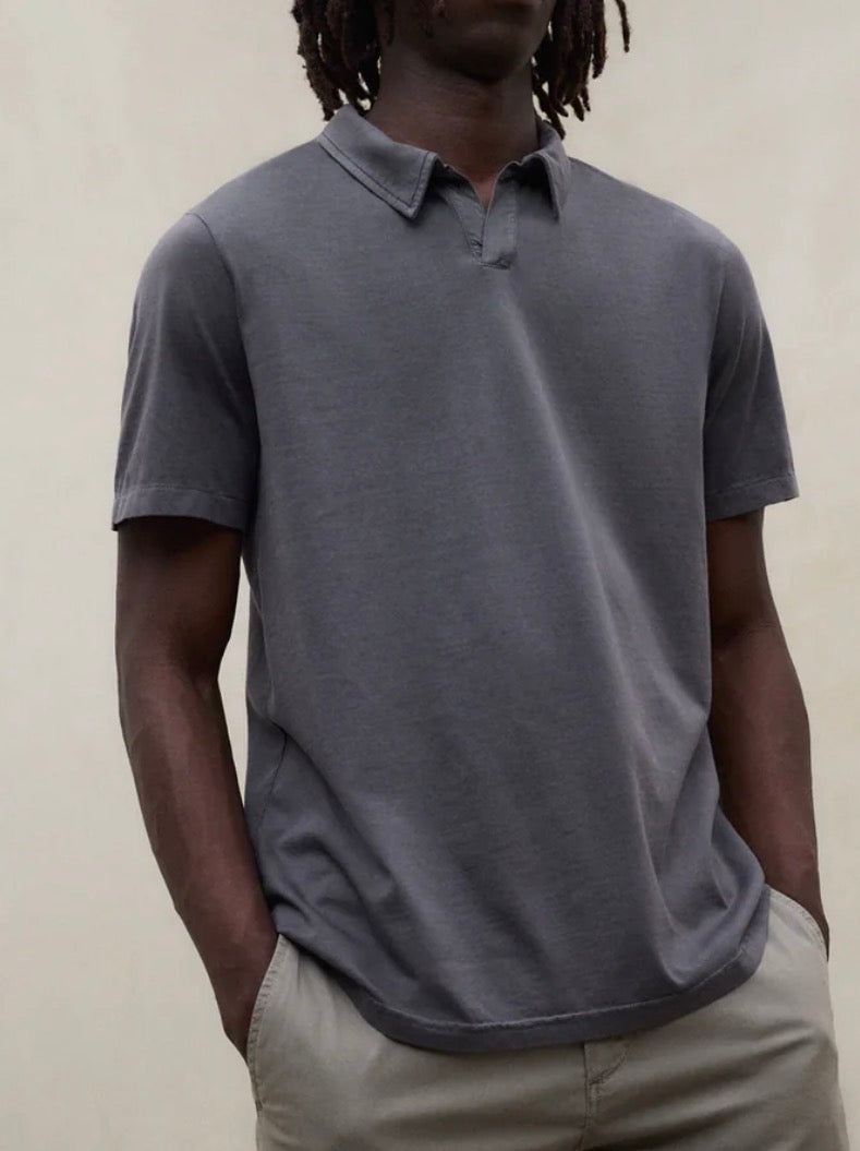 Polo uomo in cotone asfalto Ecoalf