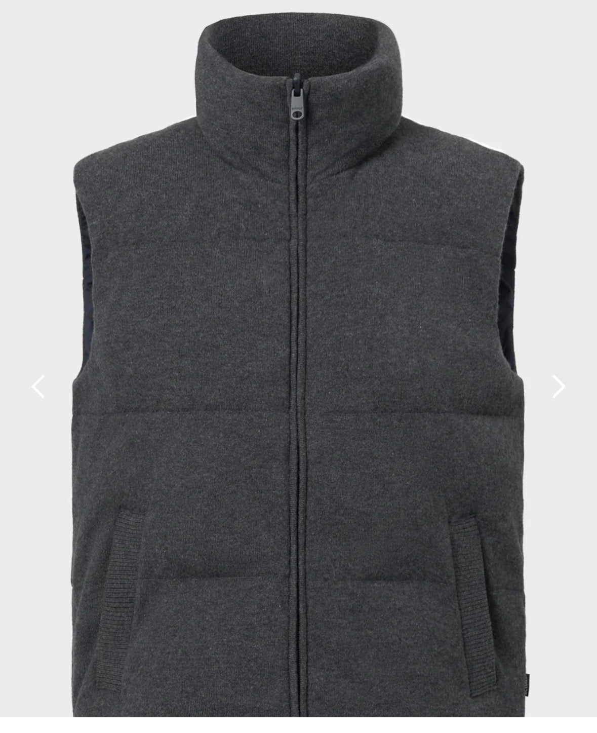 Gilet piumino reversibile in lana rigenerata grigia ECOALF