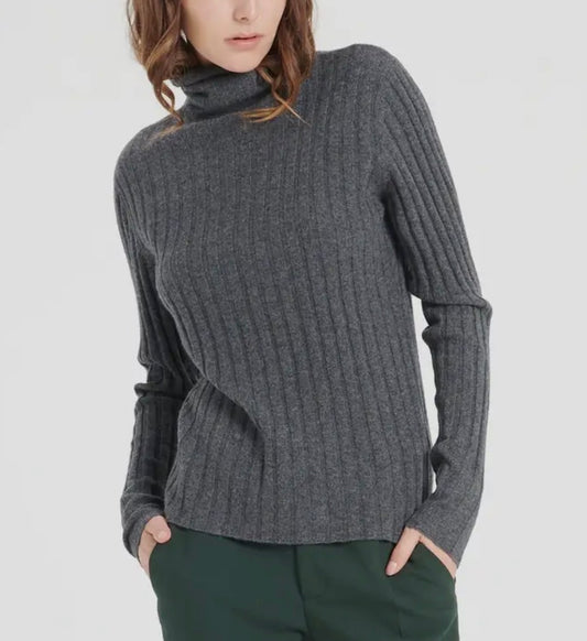 Dolcevita in cashmere grigia
