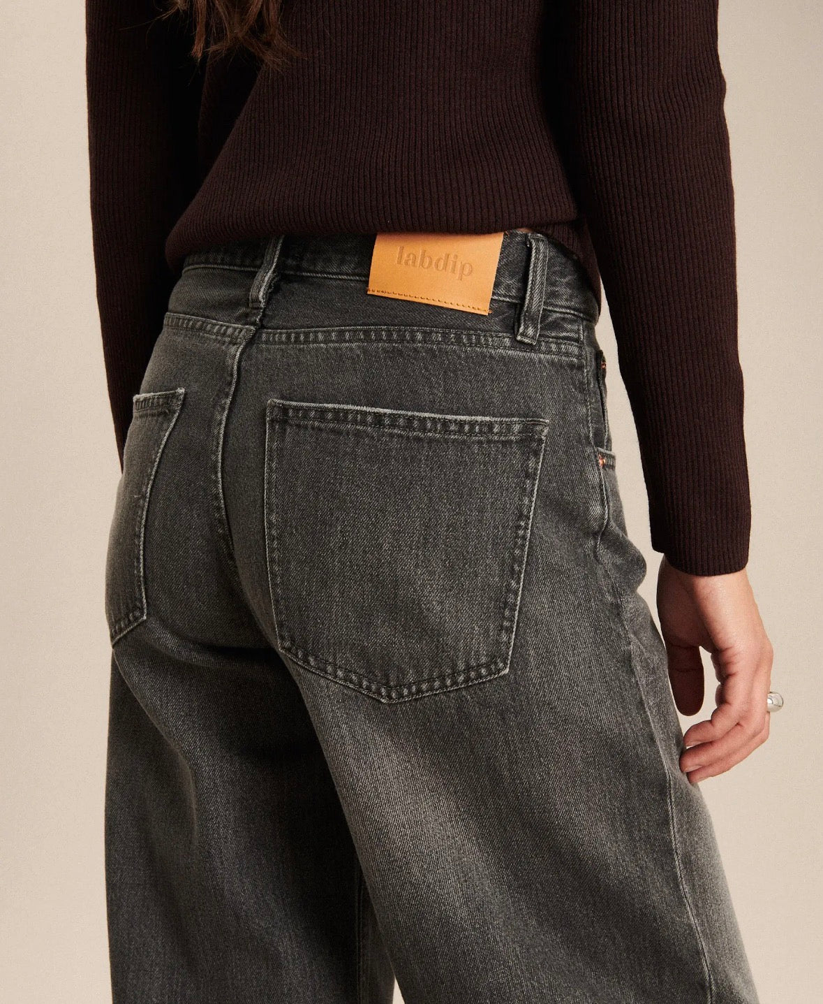 Jeans river in cotone riciclato grigio