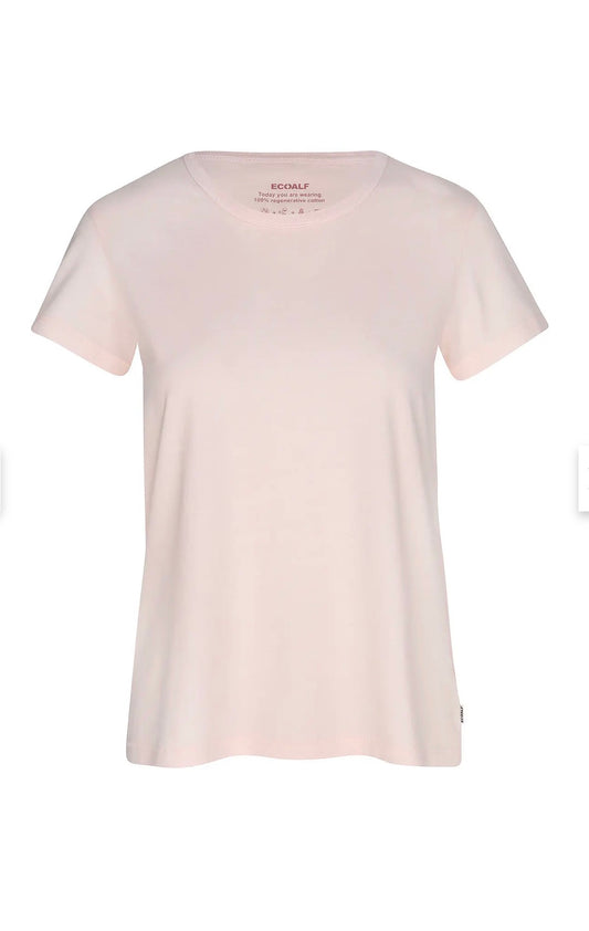 T-shirt rosa in cotone rigenerato Ecoalf