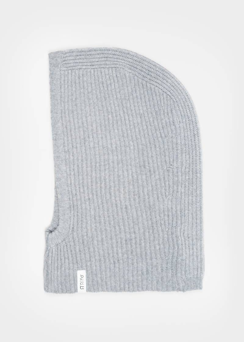 Balaclava unisex in cashmere rigenerato – Passamontagna grigio RIFÒ