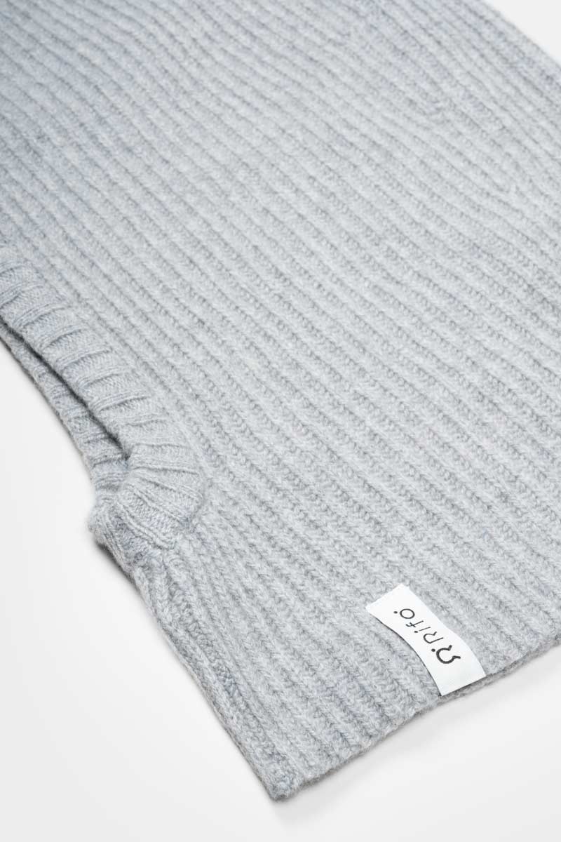 Balaclava unisex in cashmere rigenerato – Passamontagna grigio RIFÒ