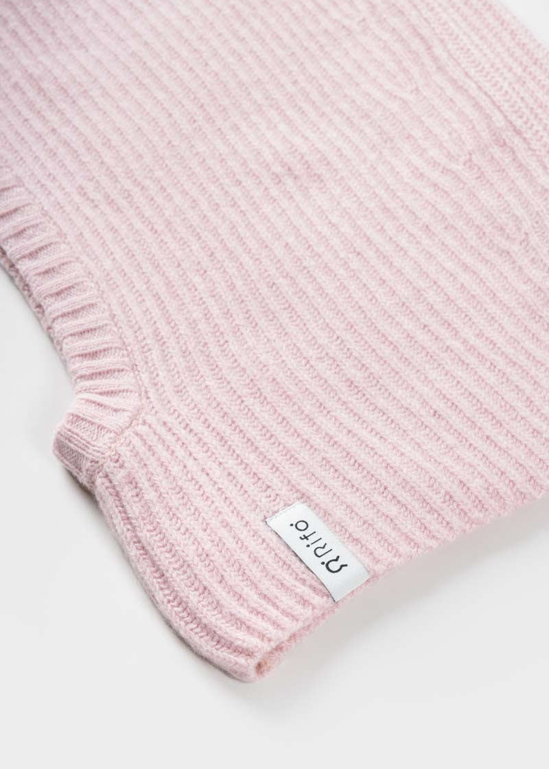 Balaclava unisex in cashmere rigenerato – Passamontagna rosa RIFÒ