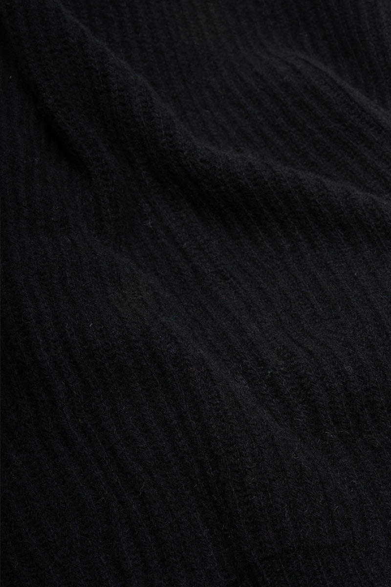Balaclava unisex in cashmere rigenerato – Passamontagna nero RIFÒ