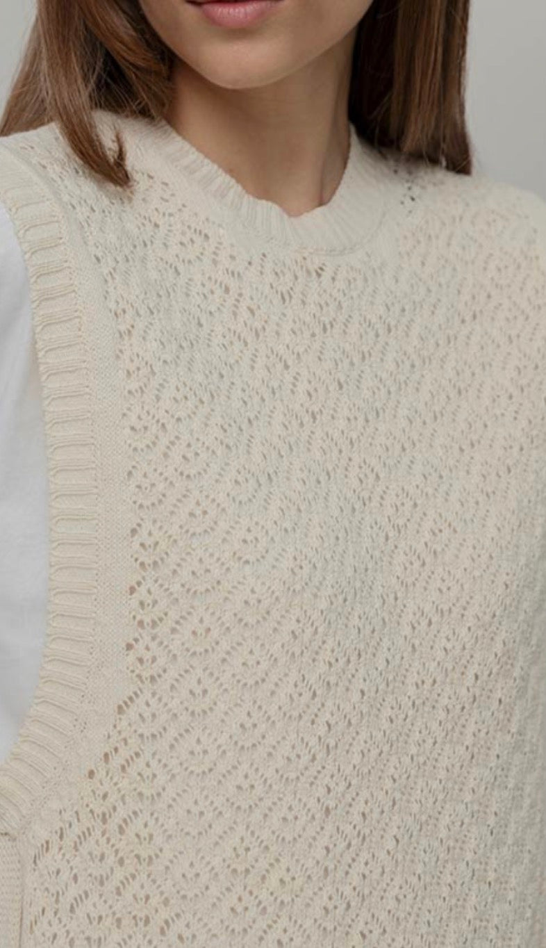 Gilet Rifò in cotone riciclato con lacci
